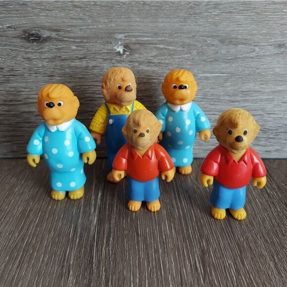 Vintage 80s Berenstain Bears Figures Bundle - Picture 1 of 6